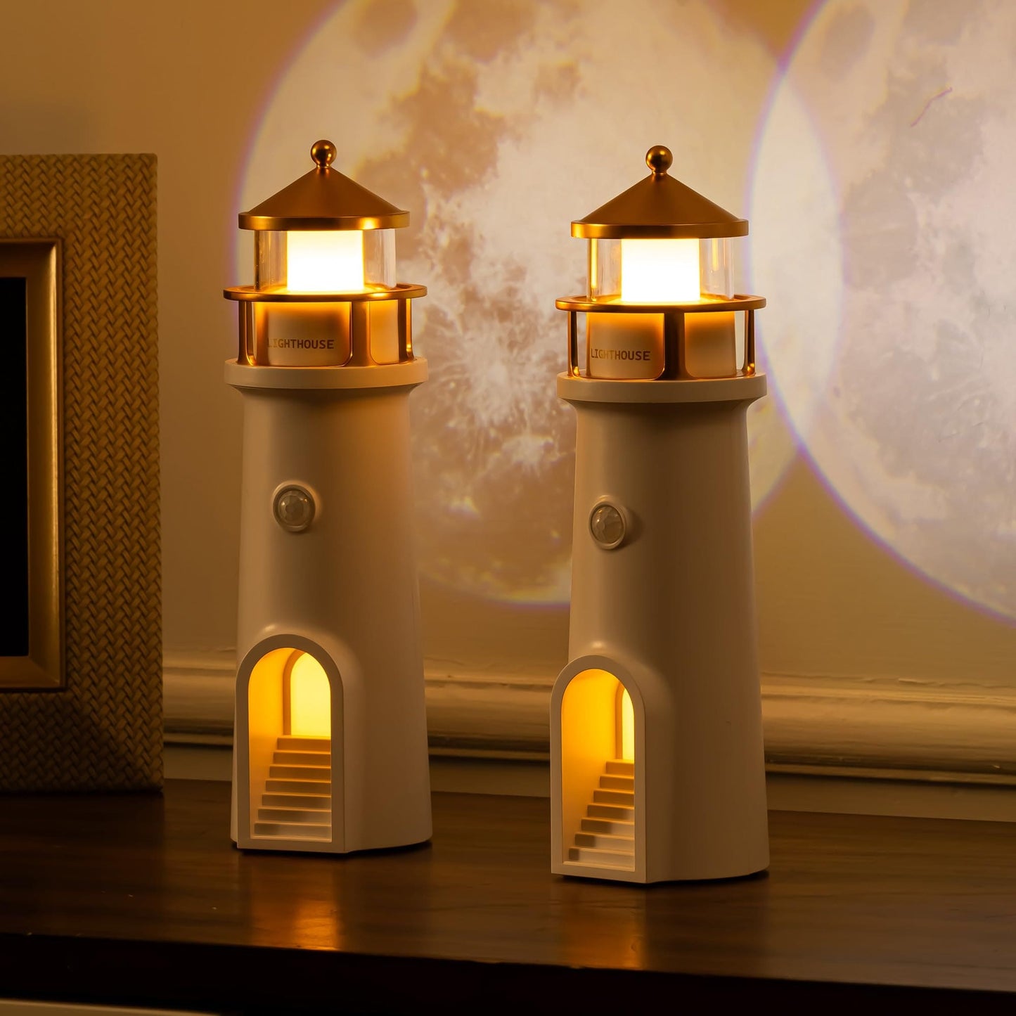 Lámpara Proyector Lunar Inalámbrica – Luz Nocturna LED Recargable con Control Remoto