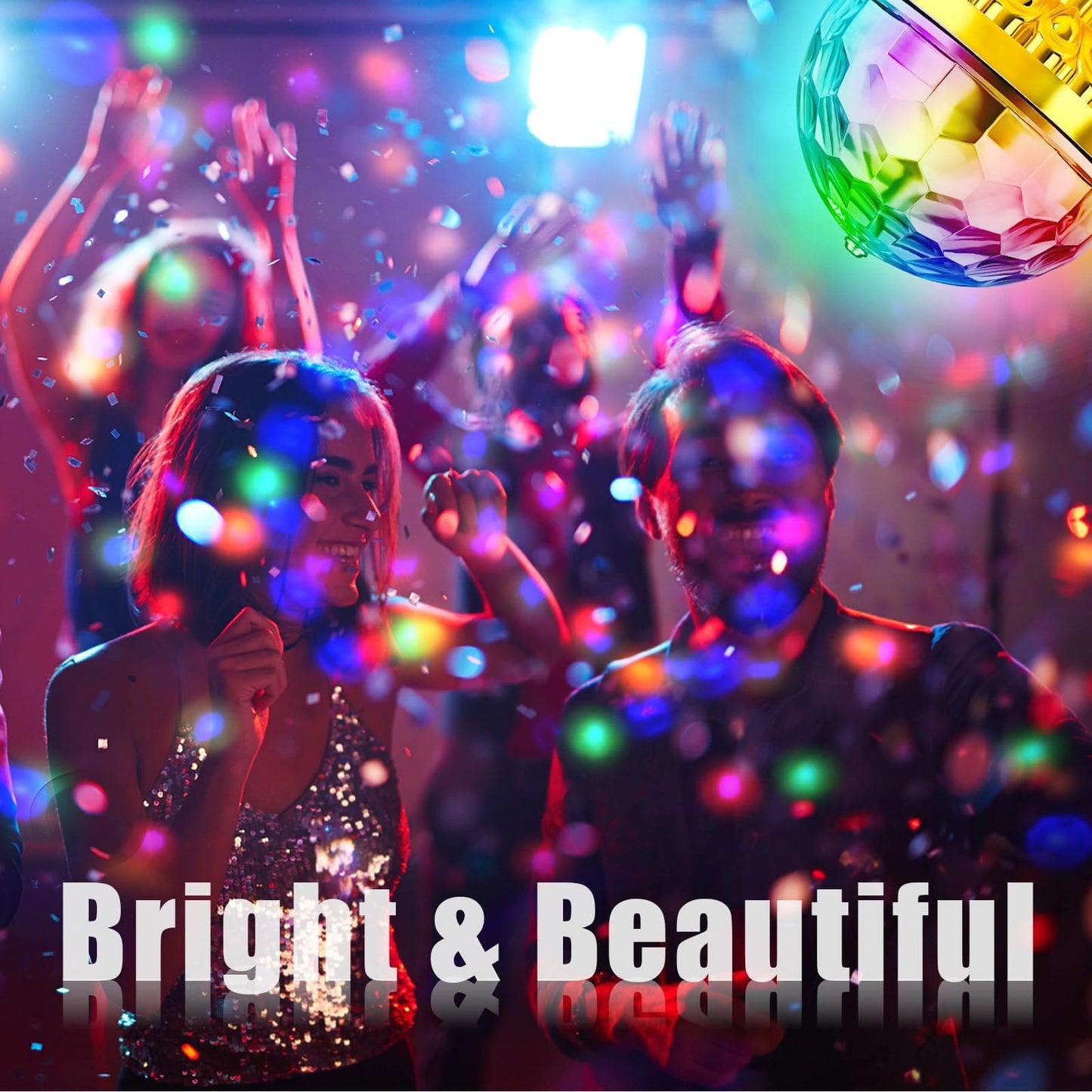 5 Lâmpadas LED E27 Mágicas Giratórias – Bola de Cristal para DJ, Festas e Eventos