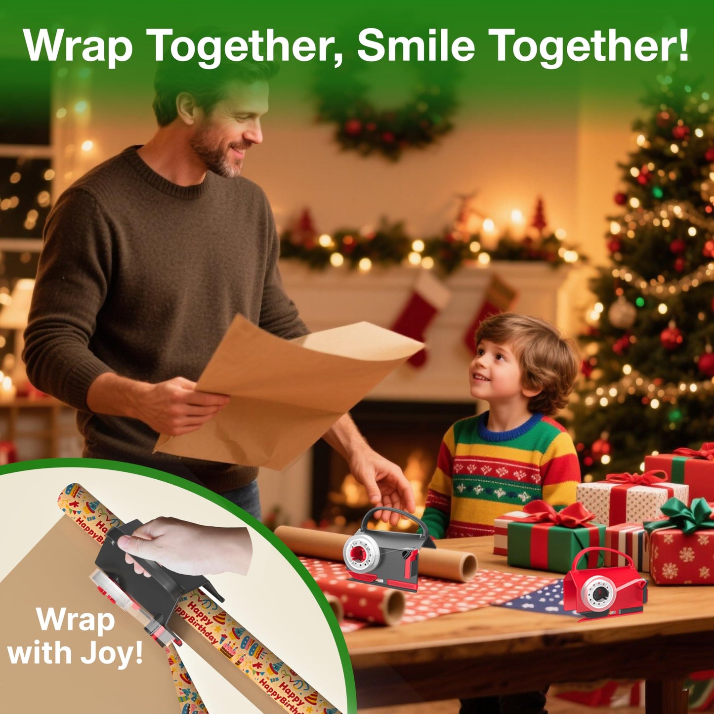 Pack 2 Cortadores de Papel con Dispensador de Cinta