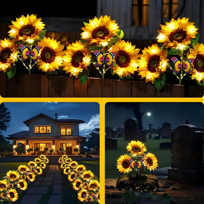 Luces Solares LED de Girasol – Iluminación Decorativa para Jardín Exterior