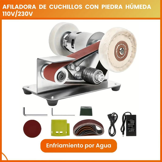 Afiladora de Cuchillos com Piedra Húmeda 110V/230V – Enfriamiento por Agua