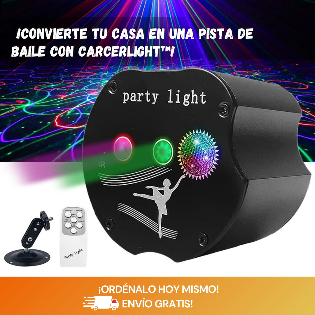 CarcerLight™ – Lámpara de Luces RGB 360° con 32 Patrones y 7 Fondos de Proyección