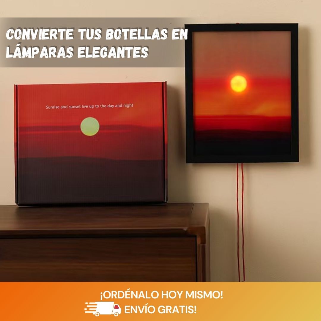 Lámpara de Pared LED Amanecer y Atardecer – Luz Nocturna Ajustable con Doble Cuerda