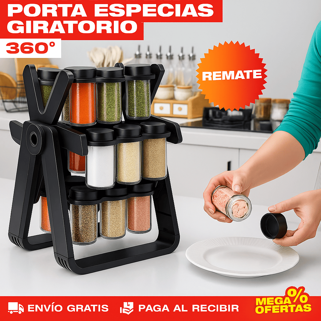 ESTANTE GIRATÓRIO 360° PARA ESPECIAS✔️