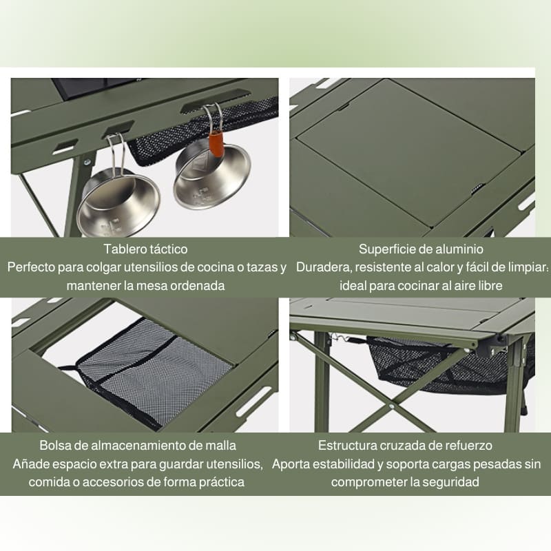 🏕️🌄 Mesa de Campismo Plegável – Resistente, Compacta e Lista para Todo o