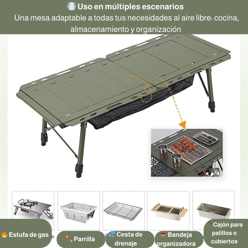 🏕️🌄 Mesa de Campismo Plegável – Resistente, Compacta e Lista para Todo o
