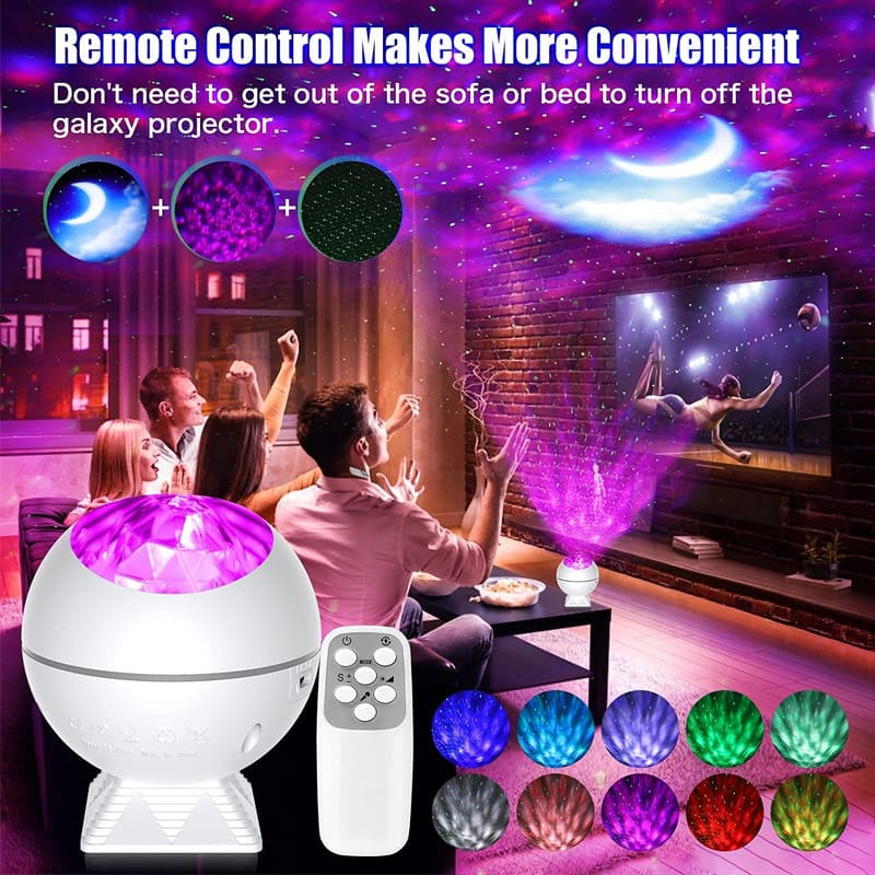MHGLOVES Galaxy Light Projector – Proyector de Estrellas con Control Remoto