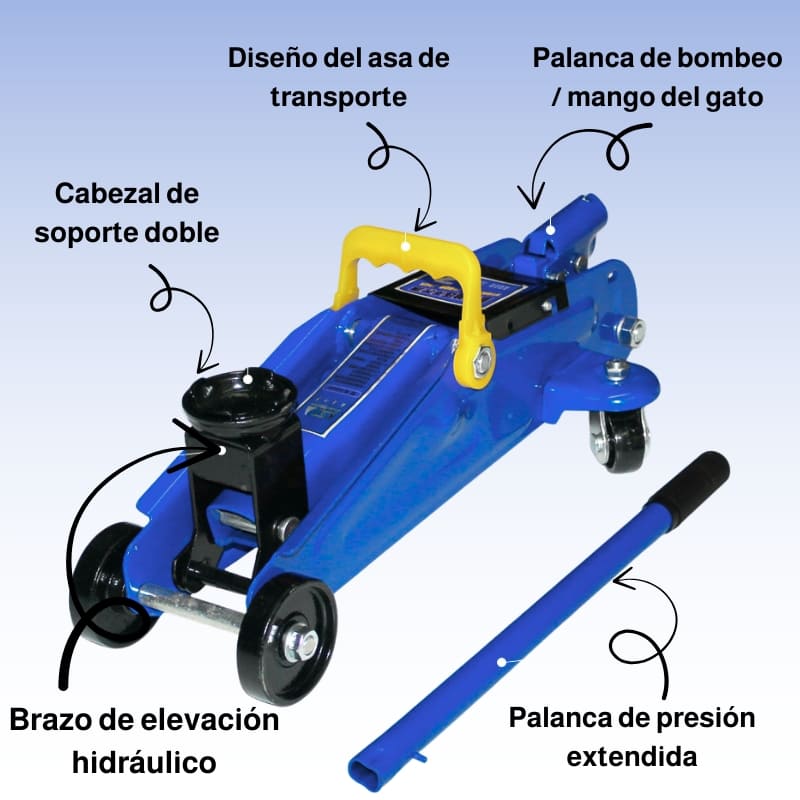 🔧 Gato hidráulico profesional de 2 toneladas – Rendimiento potente y 🛠️ diseño práctico para 🚗 cambiar neumáticos con ⚠️ seguridad y ✅ facilidad