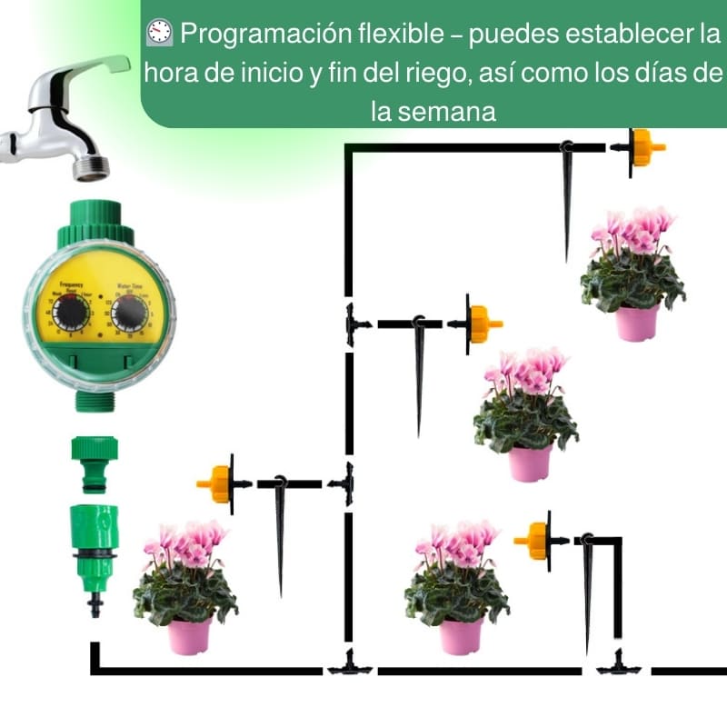 🌿 Temporizador de Riego Inteligente com Ecrã LCD – ¡Riega o seu jardim com precisão e sem esforço!