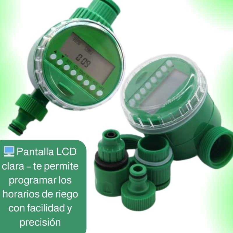 🌿 Temporizador de Riego Inteligente com Ecrã LCD – ¡Riega o seu jardim com precisão e sem esforço!