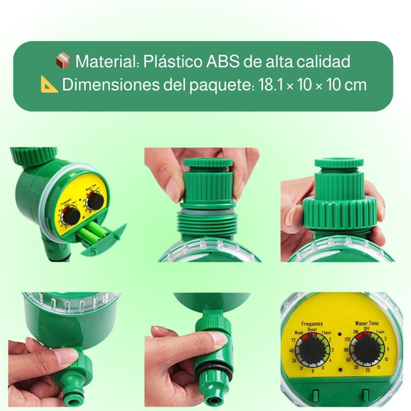 🌿 Temporizador de Riego Inteligente com Ecrã LCD – ¡Riega o seu jardim com precisão e sem esforço!