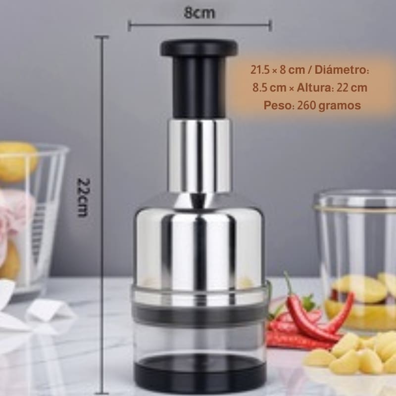 🔪🥦 Prensador manual multifuncional de alho e legumes – 🌟 Desempenho eficiente e design moderno 🏡 para a sua cozinha