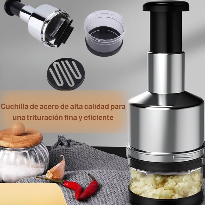 🔪🥦 Prensador manual multifuncional de alho e legumes – 🌟 Desempenho eficiente e design moderno 🏡 para a sua cozinha