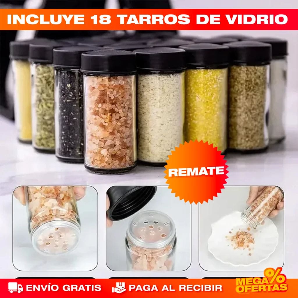 ESTANTE GIRATÓRIO 360° PARA ESPECIAS✔️