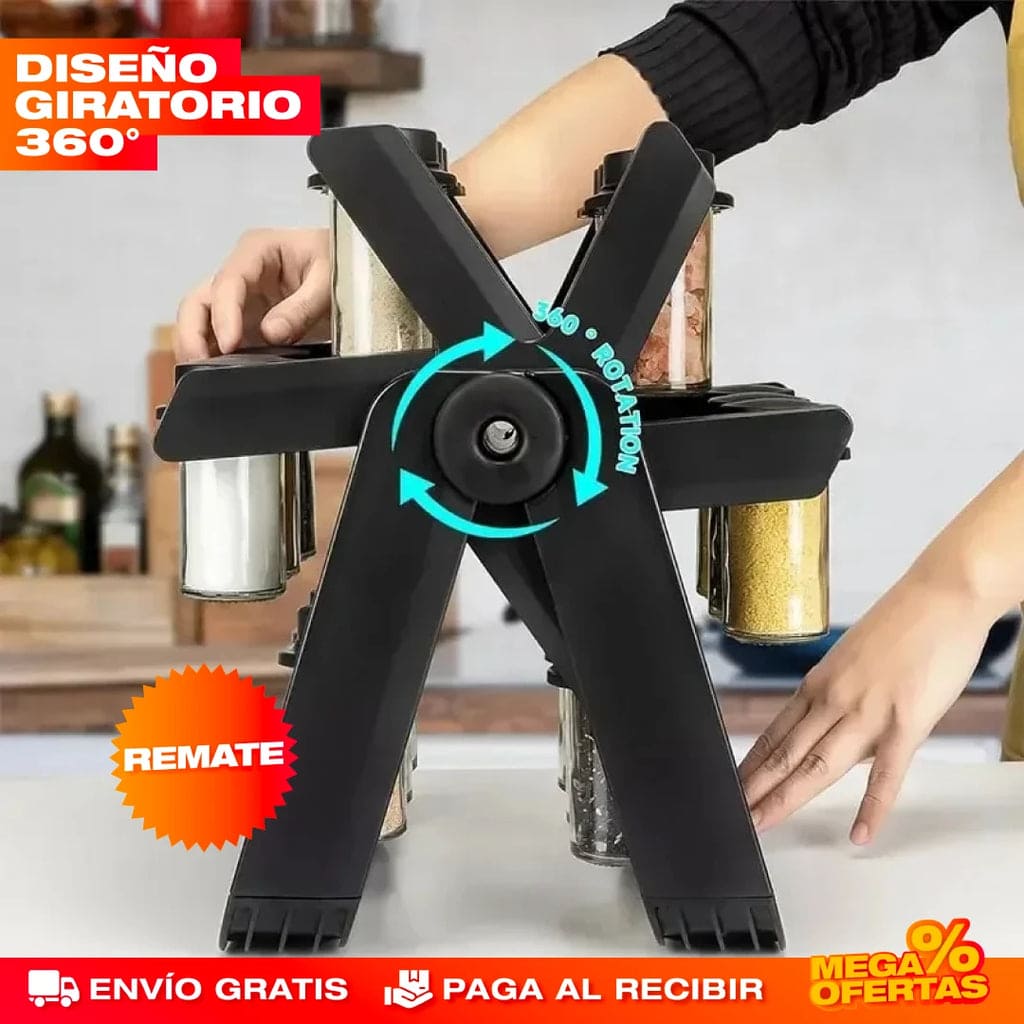ESTANTE GIRATÓRIO 360° PARA ESPECIAS✔️
