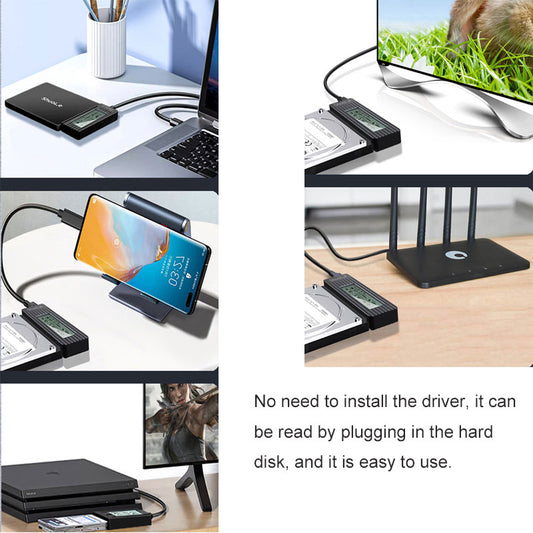 Adaptador USB 3.2 para SATA – Con Pantalla HD