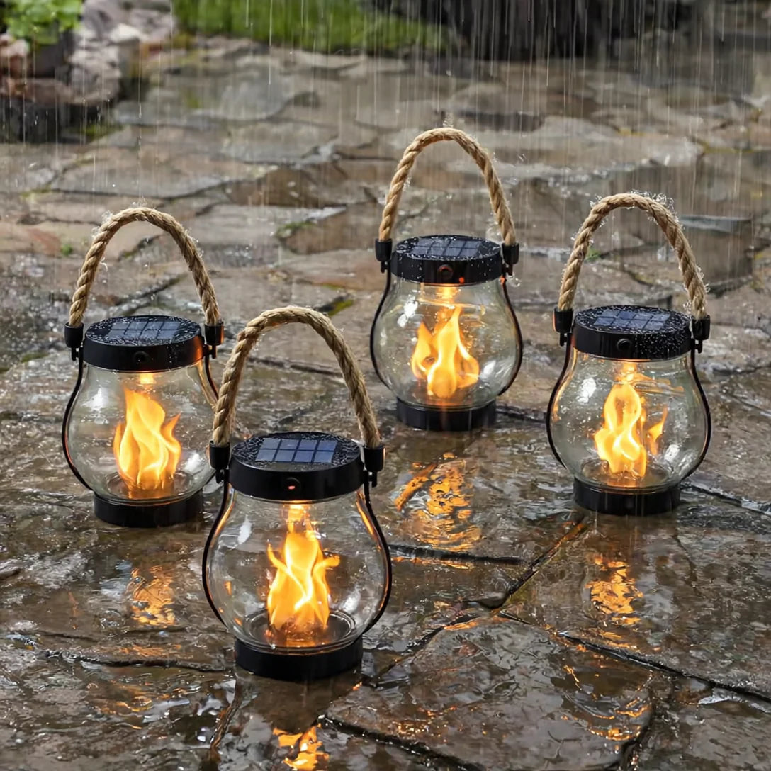 Lanterna Solar Exterior – Luz Ambiental de Jardim com Efeito Realista de Lhama