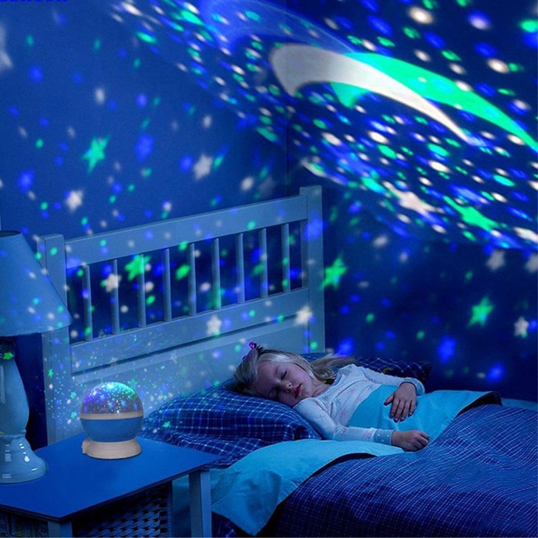 Pack x3 Proyectores LED Giratorios – Estrellas y Luna para Habitación Infantil