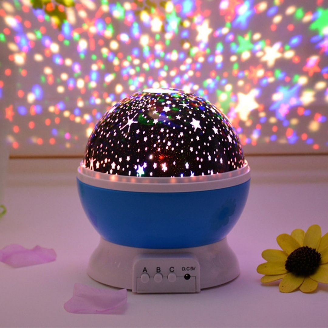 Pack x3 Proyectores LED Giratorios – Estrellas y Luna para Habitación Infantil