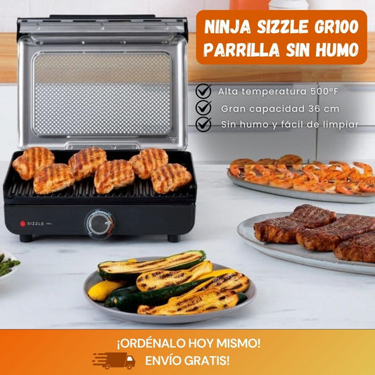 Ninja Sizzle GR 100 – Parrilla de interior sin humo