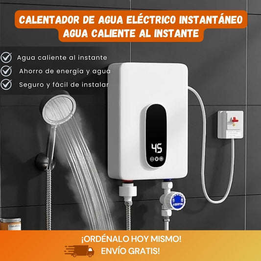 Calentador de Agua Eléctrico Instantáneo 110V/220V – Ducha y Baño sin Esperas