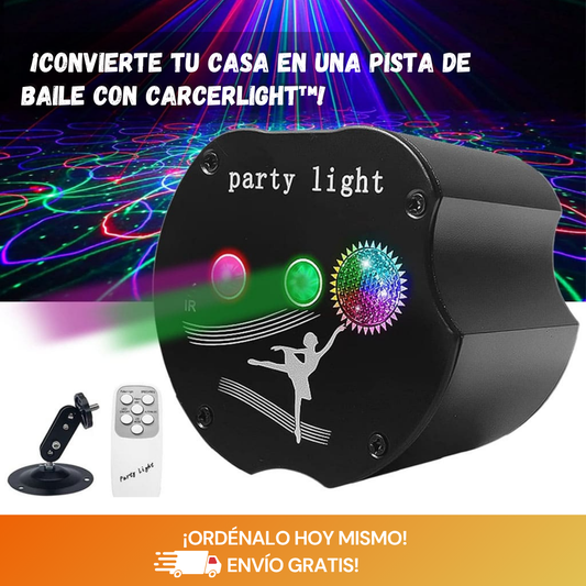 CarcerLight™ – Lámpara de Luces RGB 360° con 32 Patrones y 7 Fondos de Proyección