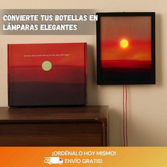 Lámpara de Pared LED Amanecer y Atardecer – Luz Nocturna Ajustable con Doble Cuerda
