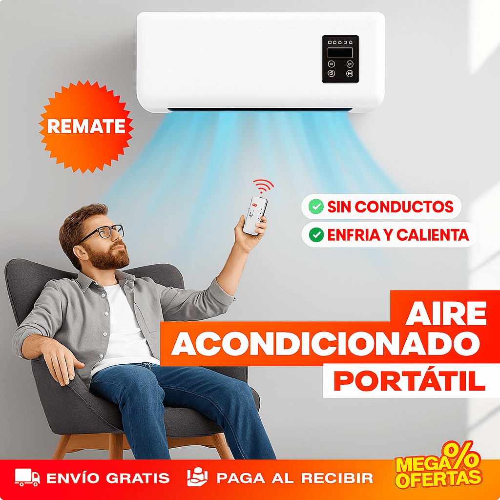 AIRE ACONDICIONADO PORTÁTIL SIN CONDUCTOS✔️ 