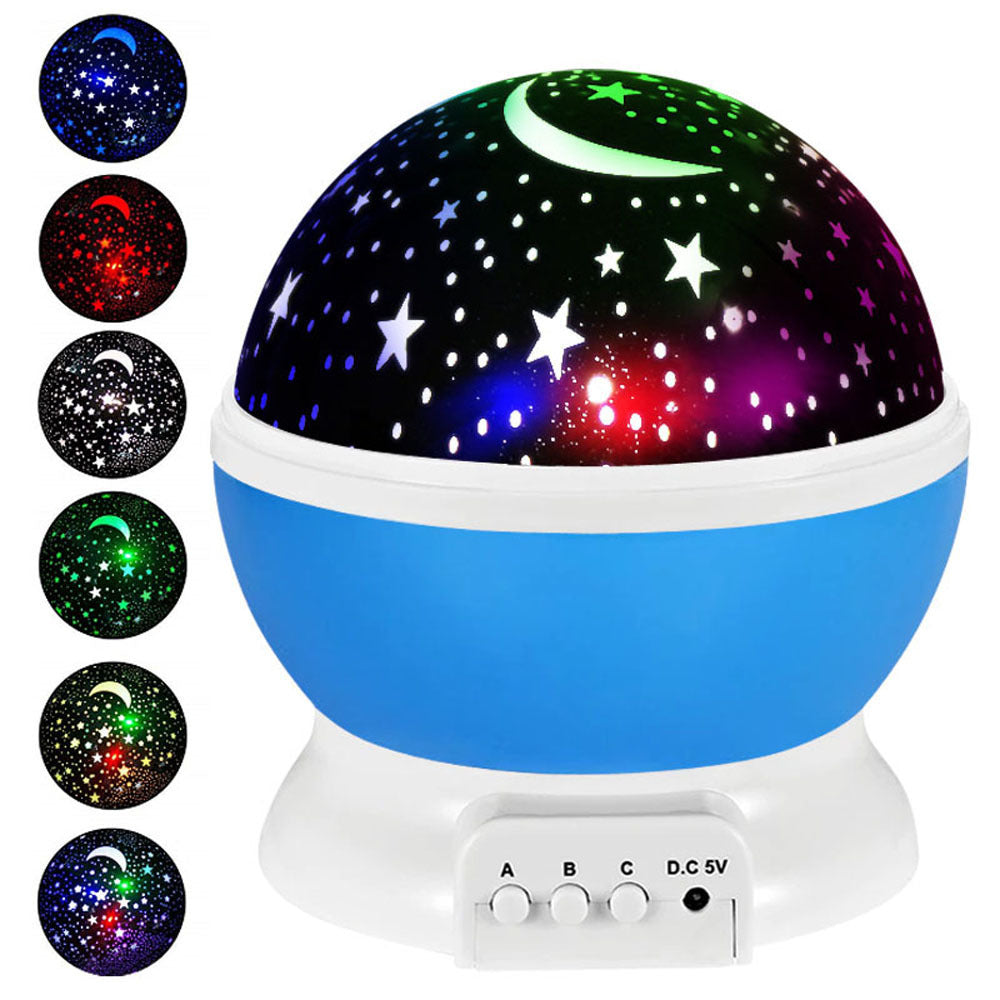 Pack x3 Proyectores LED Giratorios – Estrellas y Luna para Habitación Infantil