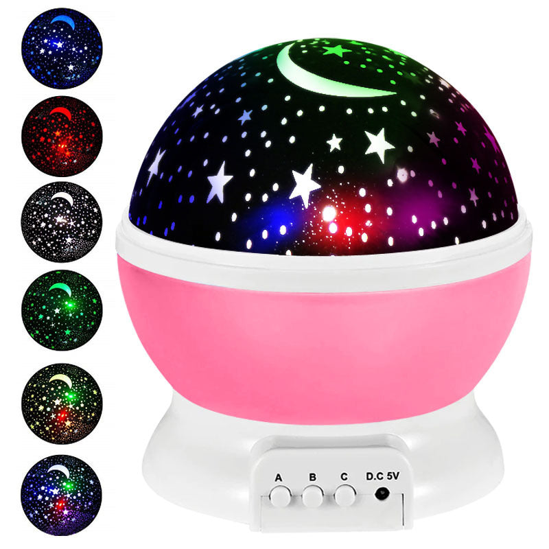 Pack x3 Proyectores LED Giratorios – Estrellas y Luna para Habitación Infantil