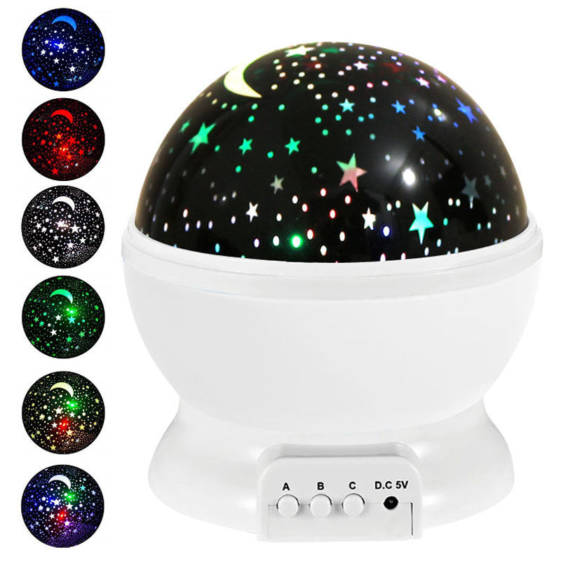 Pack x3 Proyectores LED Giratorios – Estrellas y Luna para Habitación Infantil