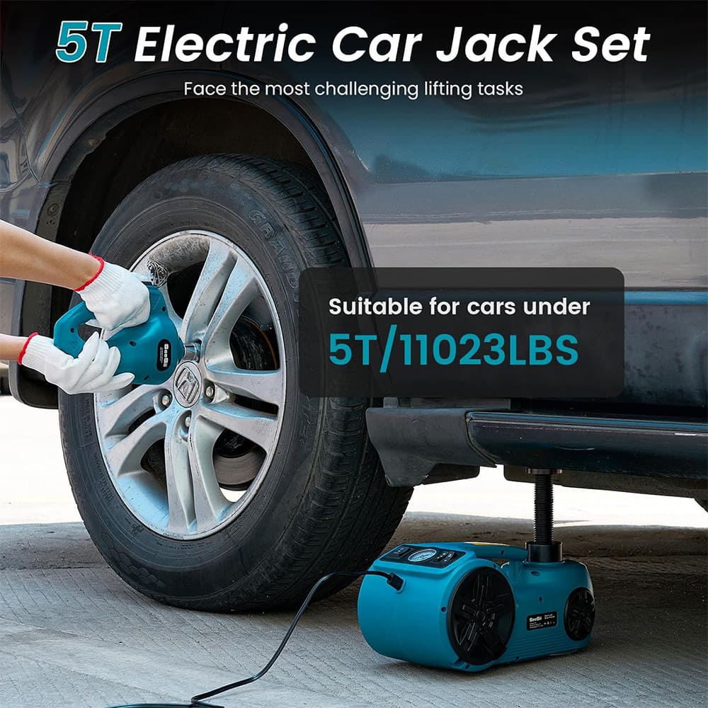 Altertool Cric Hidráulico Eléctrico 3 en 1 – 5 Toneladas