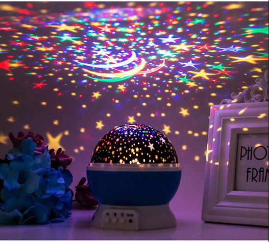Pack x3 Proyectores LED Giratorios – Estrellas y Luna para Habitación Infantil