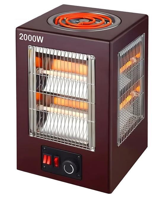 Chimenea Eléctrica 4 en 1 con Parrilla 360°